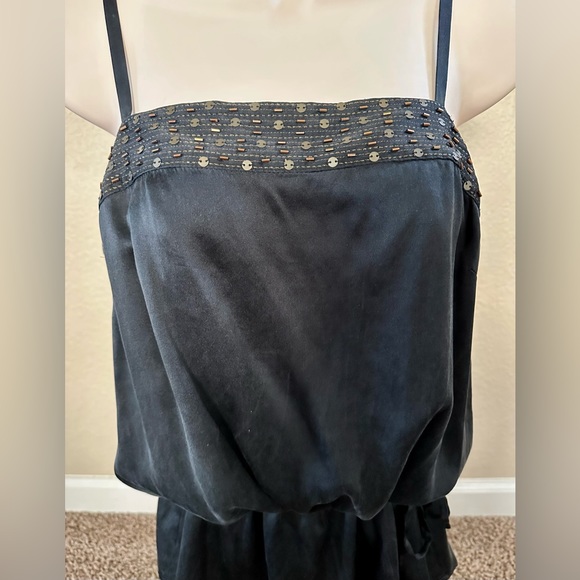 Express Black Silk & Satin top - Picture 2 of 8